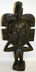 070208 AFRICAN WOOD CARVED FERTILITY SCULPTURE