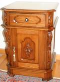 070192 VICTORIAN CARVED WALNUT CABINET 19TH C