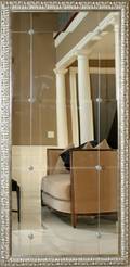 061271 ITALIAN STYLE SILVERED WOOD MIRROR 78 X 38
