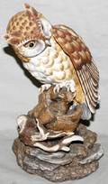 101289 BOEHM BISQUE FIGURE PERCHED OWL 214