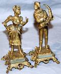 101308 FRENCH STYLE PATINATED BRONZE FIGURES H65