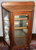 100220 VICTORIAN OAK CHINA CABINET C1900