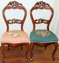 092326 ROCOCO REVIVAL MAHOGANY SIDE CHAIRS C 1870