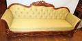 092320 VICTORIAN CARVED MAHOGANY  UPHOLSTERED SOFA