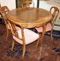 091285 JOHN WIDDICOMB CHERRY DINING TABLE  CHAIRS