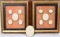 090204 CARVED PLASTER INTAGLIOS FRAMED PLUS ONE