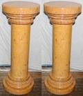 082226 CARMEL ROUND COLUMN CARVED PEDESTALS PAIR