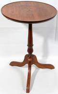 082225 SATINWOOD WALNUT  MAHOGANY CANDLESTAND