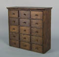 New England cherry apothecary cabinet early 19th c