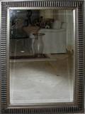 081249 SILVERED FRAME BEVELED WALL MIRRORS 43 X 31