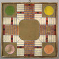 Painted Parcheesi board early 20th c