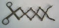 Wrought iron telescoping tongs mid 18th c