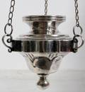 071255 RUSSIAN SILVER ICON LAMP LATE 19TH C H 3