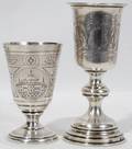 071235 RUSSIAN SILVER GOBLETS LATE 19THEARLY 20TH C