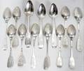 071243 RUSSIAN SILVER TEASPOON D TVERSKOY  SPOONS