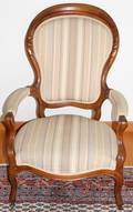070258 VICTORIAN CARVED WALNUT PARLOR CHAIR 19TH C