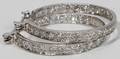 062201 3CT INSIDEOUTSIDE PAVE DIAMOND HOOP EARRINGS