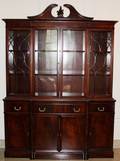 062191 MAHOGANY BREAKFRONT H 90 L 35 D 21