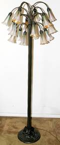 102210 ART GLASS FLOOR LAMP MODERN H62