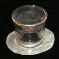 101357 AMERICAN GLASS TOP HAT CANDY CONTAINER C1925