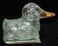 101337 AMERICAN GLASS PELICAN CANDY CONTAINER C1930