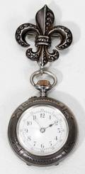 100240 SWISS STERLING 935 LADIES POCKET WATCH