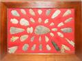 100188 NATIVE AMERICAN INDIAN STONE ARROWHEADS 38 PC