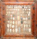 100187 NATIVE AMERICAN INDIAN STONE ARROWHEADS 99 PC