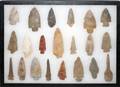 100181 NATIVE AMERICAN INDIAN STONE ARROWHEADS 21 PC
