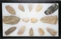 100179 NATIVE AMERICAN INDIAN STONE ARROWHEADS 13 PC