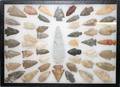 100175 NATIVE AMERICAN INDIAN STONE ARROWHEADS 48 PC