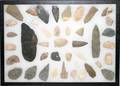 100173 NATIVE AMERICAN INDIAN STONE ARROWHEADS 40 PC