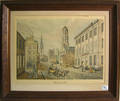 Color lithograph titled Wall Street
