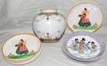 070284 CHINESE PORCELAIN PLAQUES NIPPON PLANTER ETC