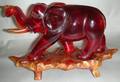 061346 CHINESE CHERRY AMBER RAMPANT ELEPHANT H 4