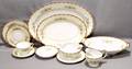 100308 JAPANESE PORCELAIN DINNER SERVICE FOR 10