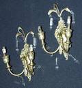 100289 FRENCH STYLE ANTIQUE BRONZE SCONCES H14