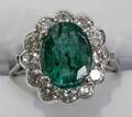 092293 363 CT EMERALD  DIAMOND RING