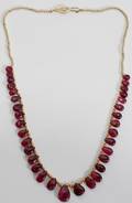 100230 46 CT GENUINE PINK TOURMALINE BEADED NECKLACE
