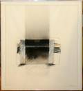 092398 MODERN GRAPHITE  COLLAGE ILLEGIBLY SIGNED