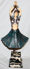 091390 AFTER CHIPARUS SCULPTURE A DANCING WOMAN