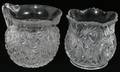 091365 PRESSED GLASS CREAMER  SUGAR BOWL