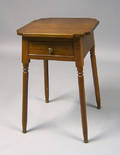 Pennsylvania walnut and cherry one drawer stand early 19th c