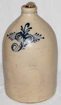082254 AMERICAN STONEWARE CROCK 19TH C H 17