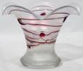 081346 IRIDESCENT ART GLASS VASE H 6 DIA 7 12