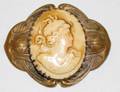 072290 ART NOUVEAU CARVED IVORY CAMEO EARLY 20TH C