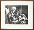 062266 THOMAS HART BENTON LITHO OLD MAN READING