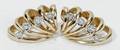 102348 14K YELLOW GOLD  DIAMOND EARRINGS PAIR