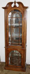 101445 CHIPPENDALE STYLE WALNUT DISPLAY CABINET