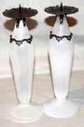 101426 WHITE OPALESCENT GLASS CANDLE PRICKS H9